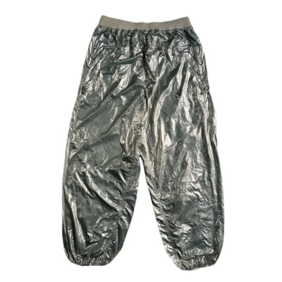 Free People Women's Color Burst Shine Hike Green Metallic Balloon Leg Pants Med - Picture 10 of 16